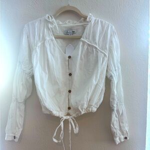 Love Whit by Whitney Porter Ivory Peasant Top